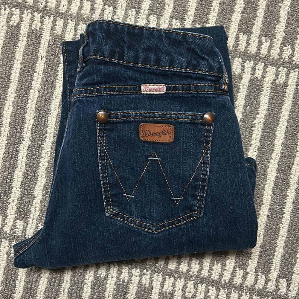 Wrangler Premium Patch Bootcut Denim Jeans - Picture 2 of 11